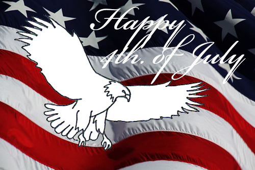 Happy independence day with eagle