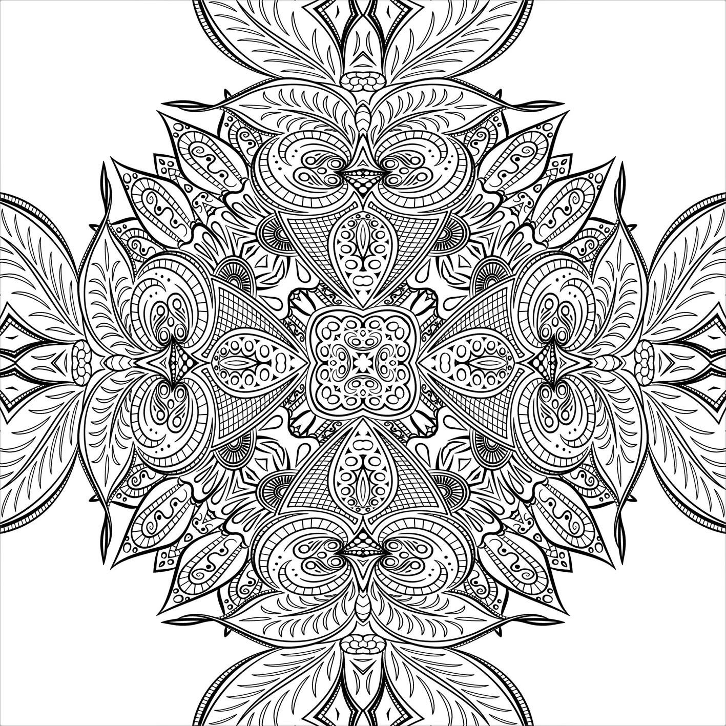 public domain mandala coloring page
