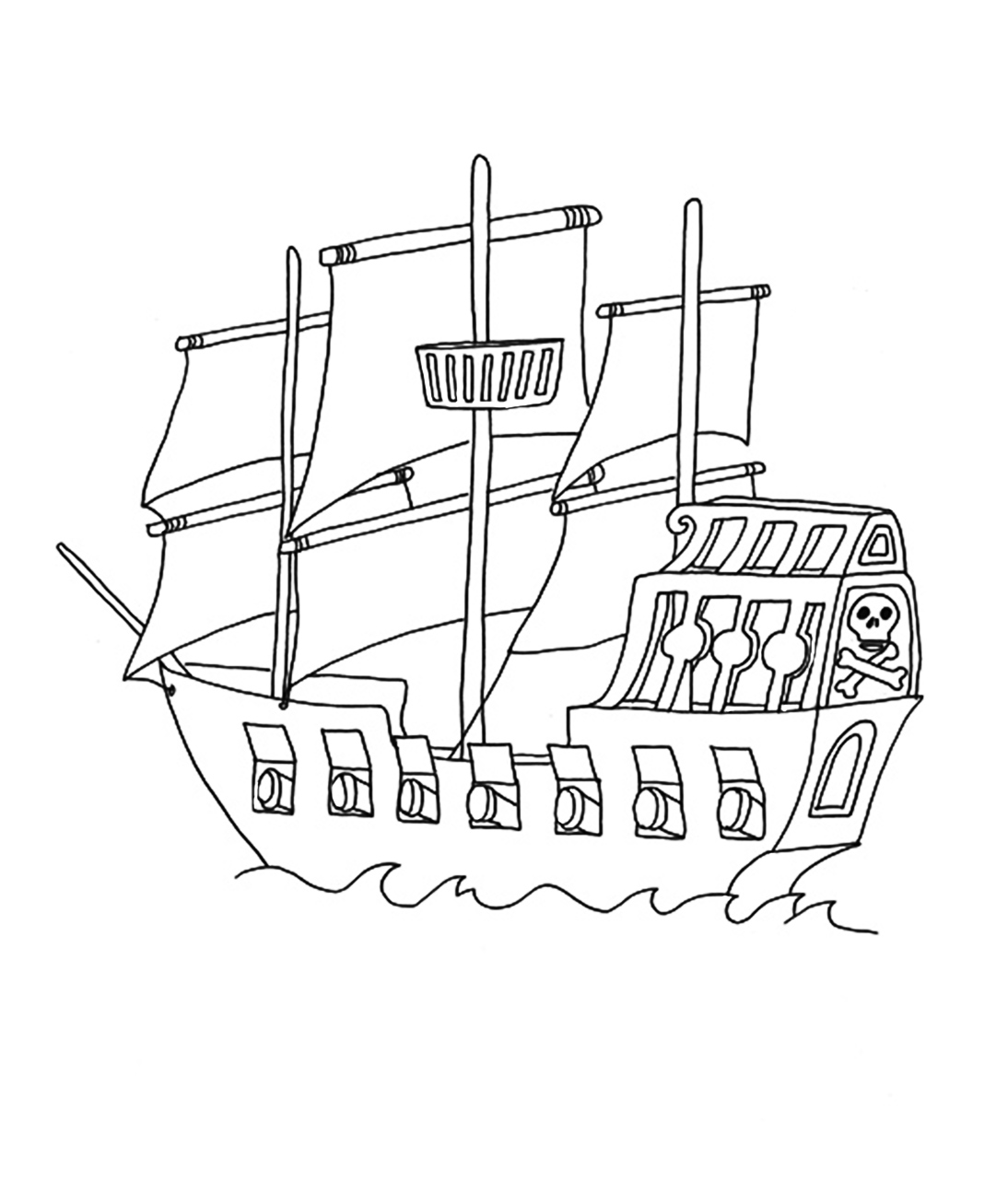 pirate ship coloring pages