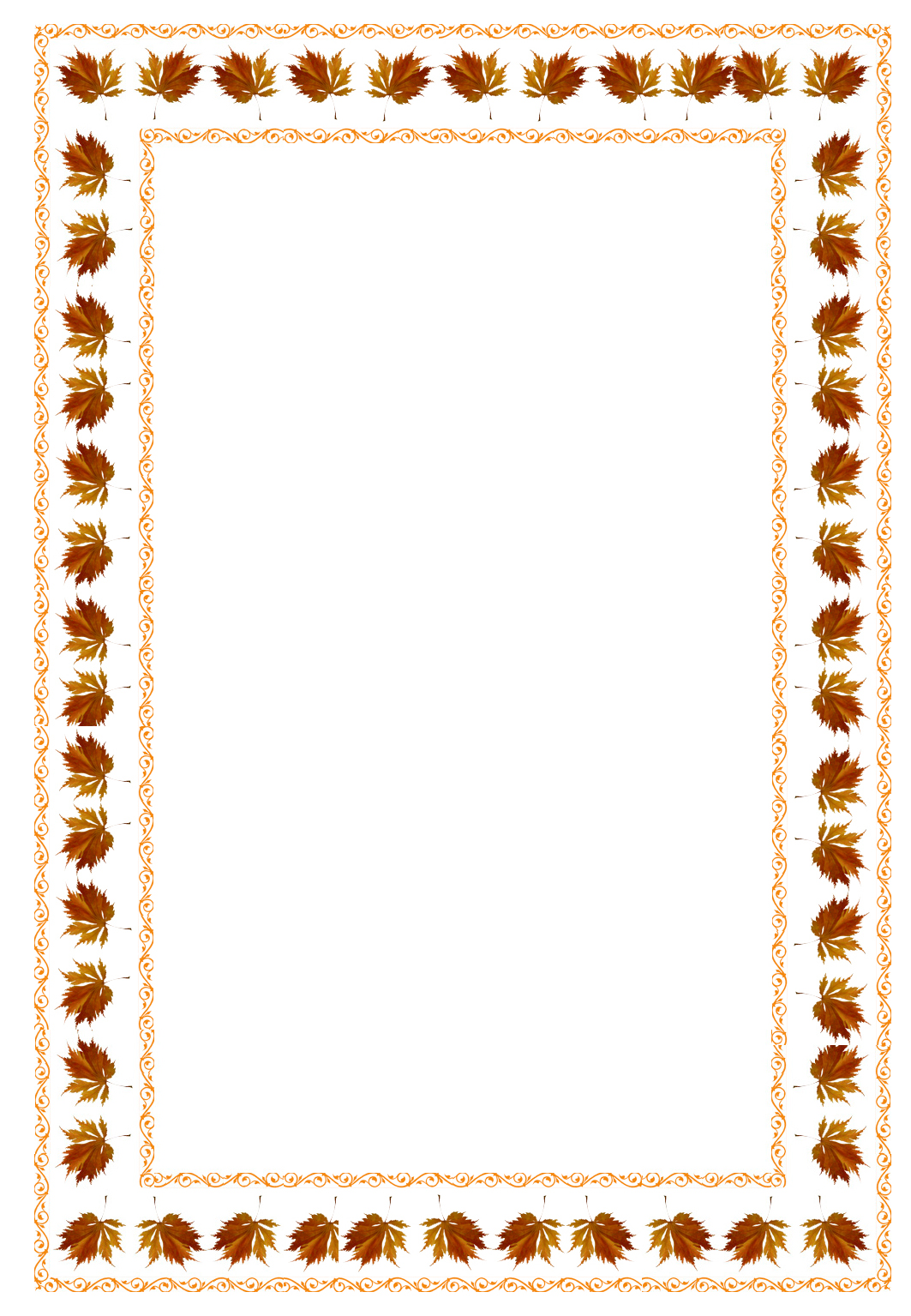 frame with fall leaves