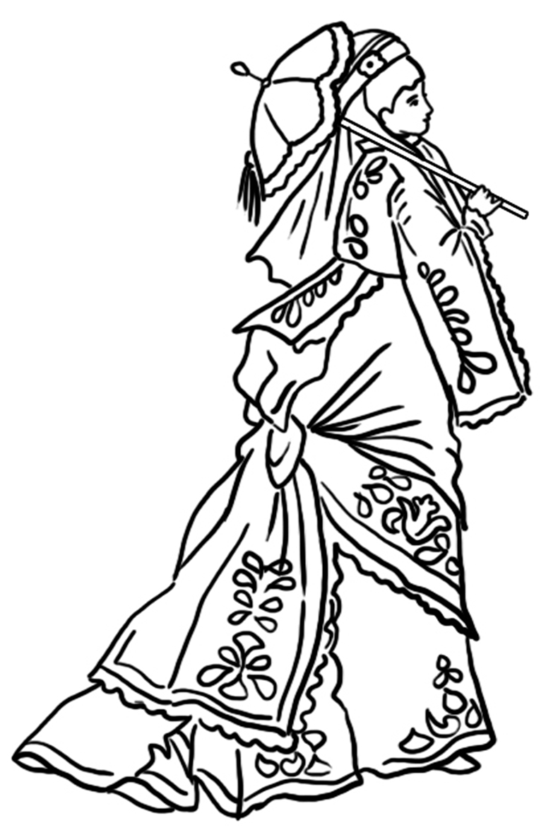 Victorian coloring page