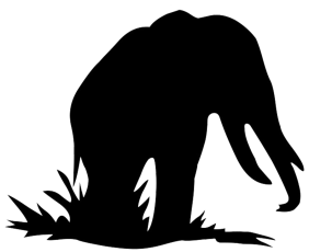 Elephant silhouette clipart