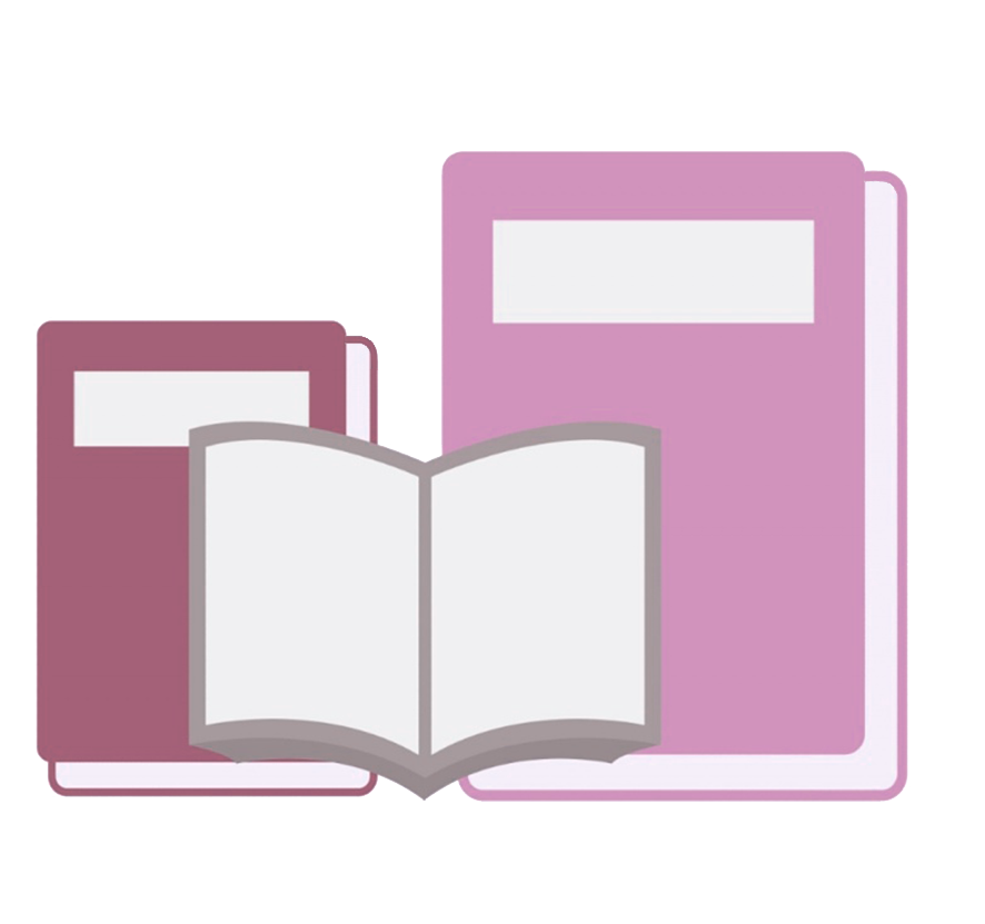 pink books open book clipart