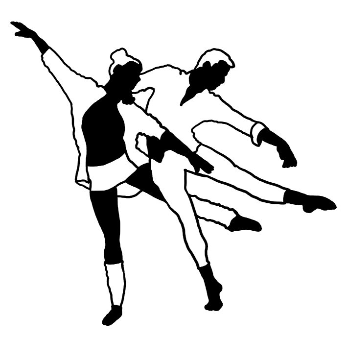 modern ballet black white silhouette
