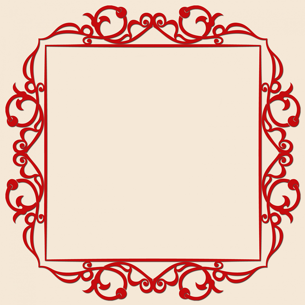 red Valentine frame