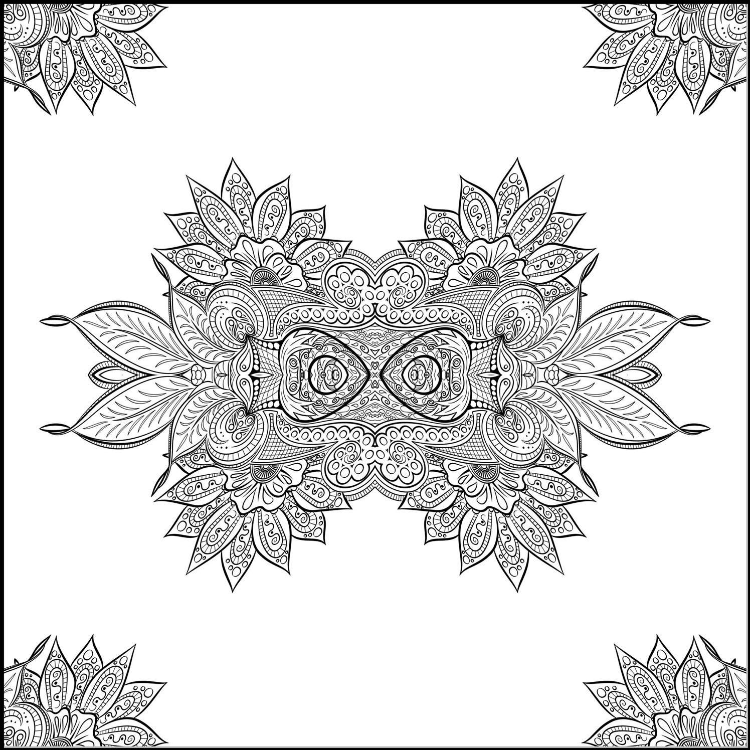 star mandala coloring page