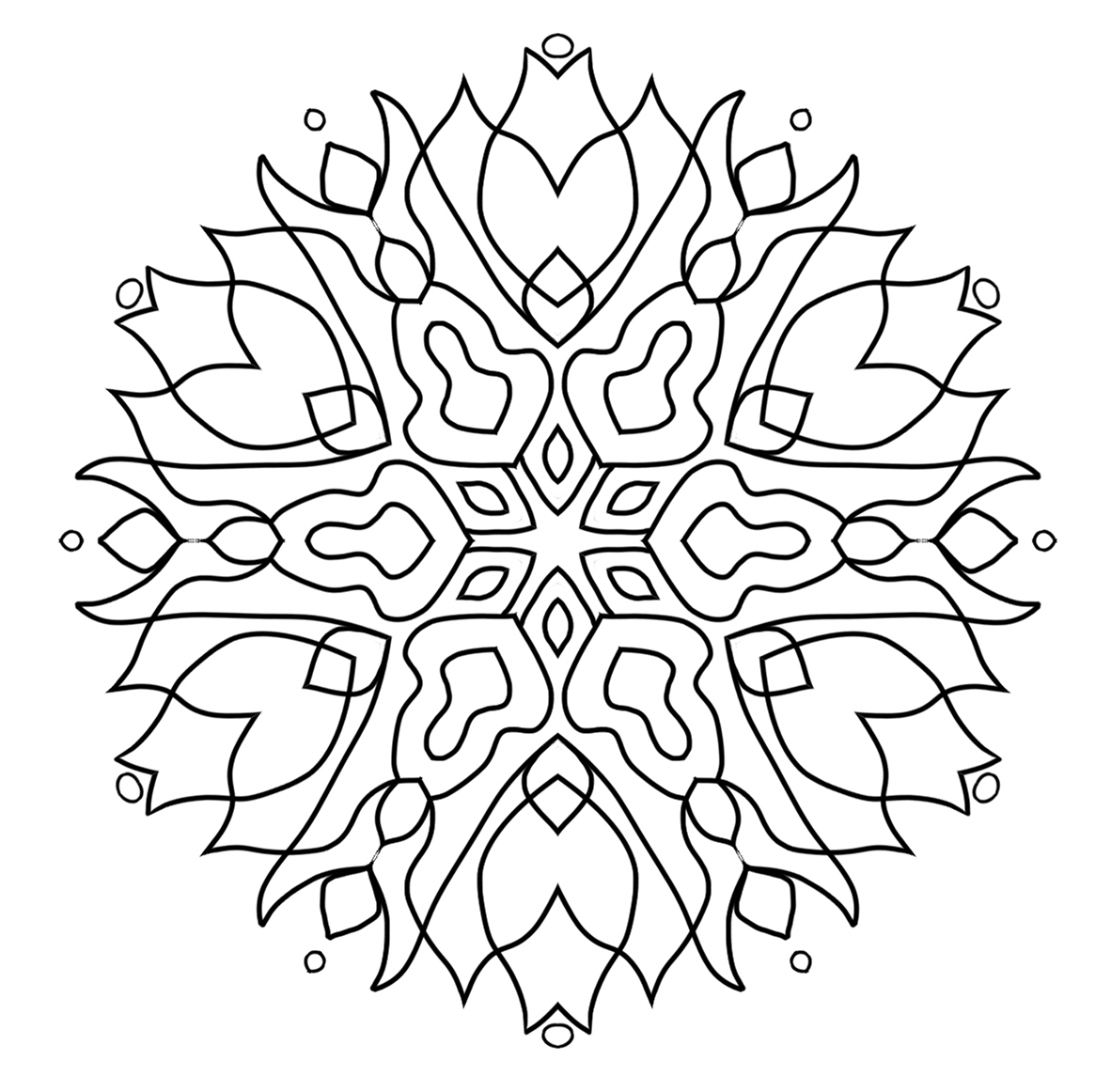 simple tulip mandala