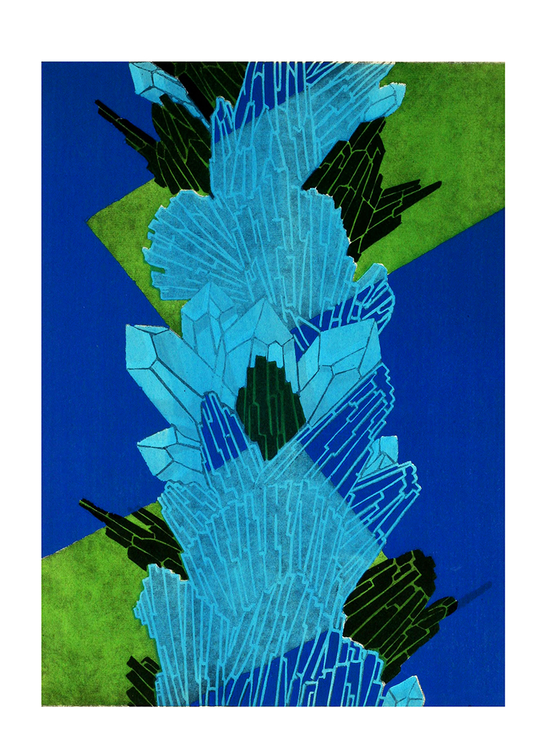 blue art deco clipart