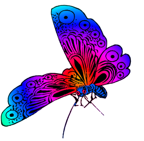 purple butterfly clipart