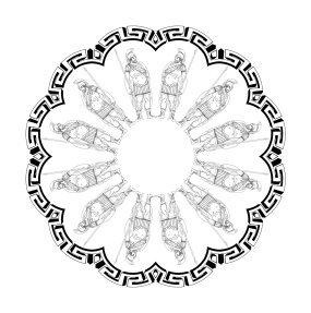 mandala coloring sheet roman