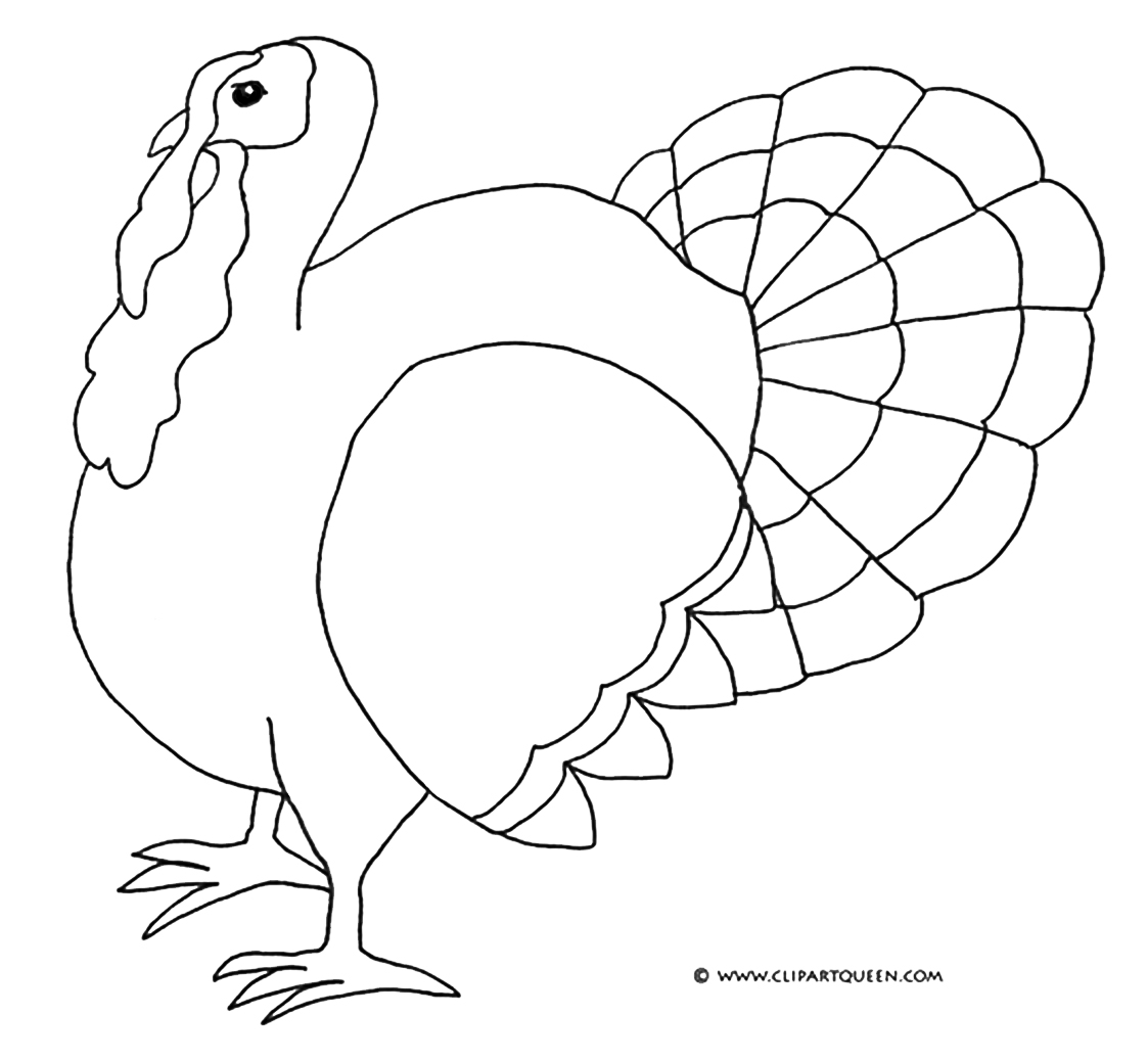 Thanksgiving turkey coloring page