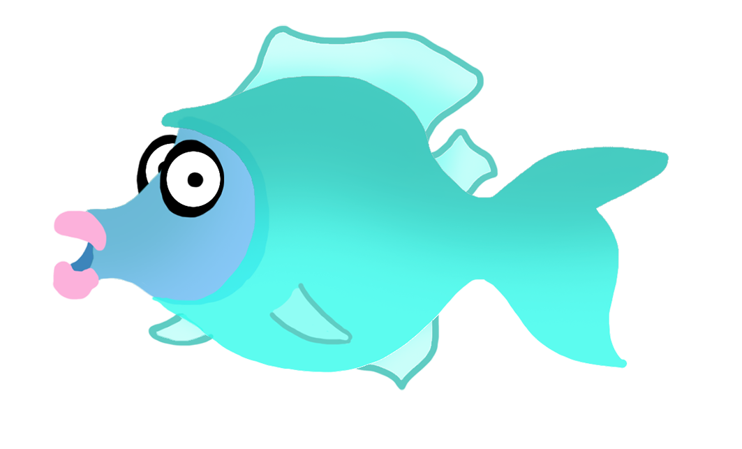 green cartoon fish drawing