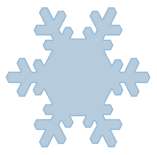 blue snowflake shape