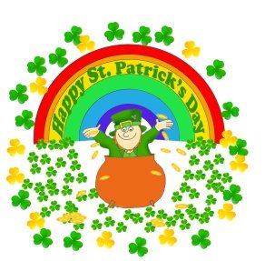 leprechaun and rainbow