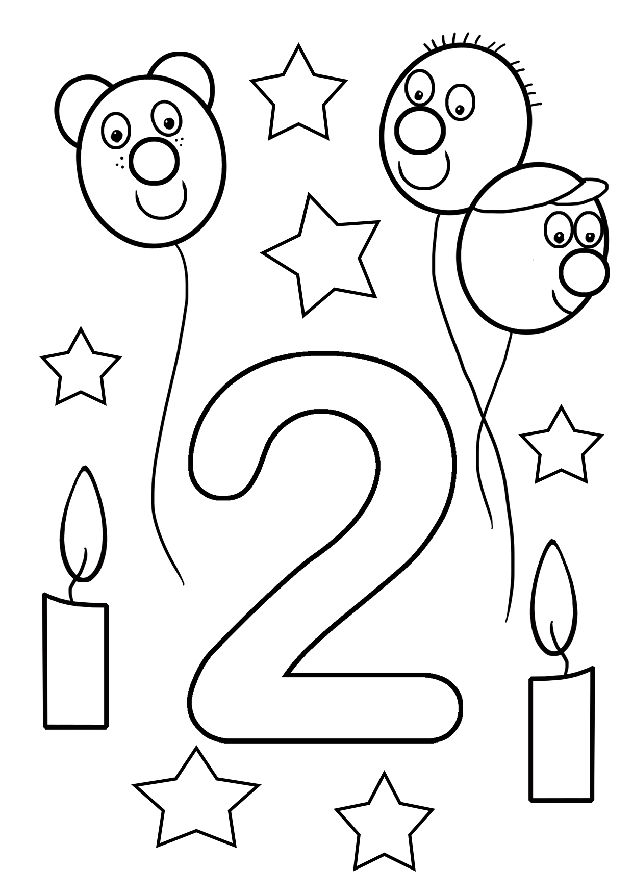 2nd birthday coloring sheet