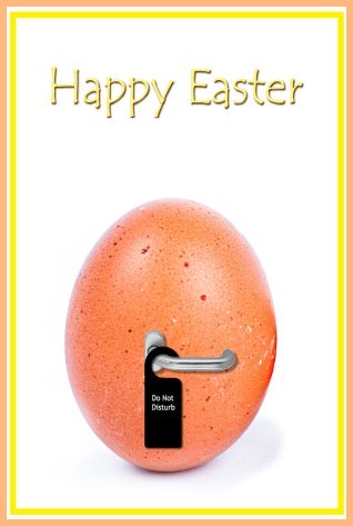 Easter card with do-not-disturb note