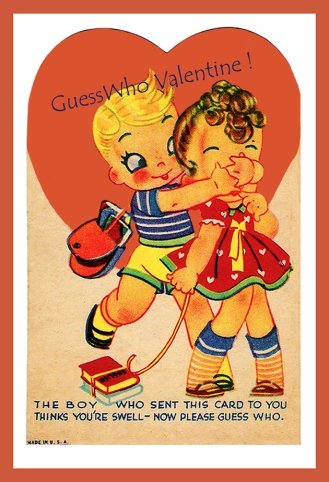 kids Valentine cards guess who Valentine