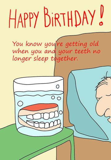 Middle aged man's birthday card