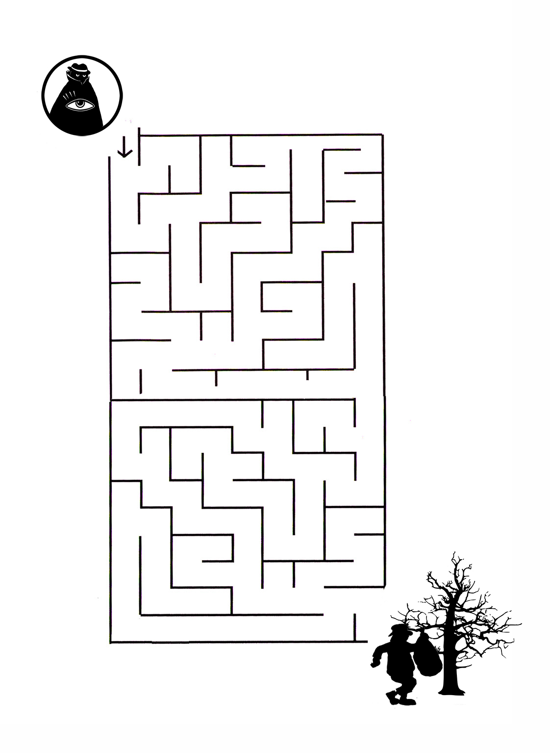 detective maze for birthday party