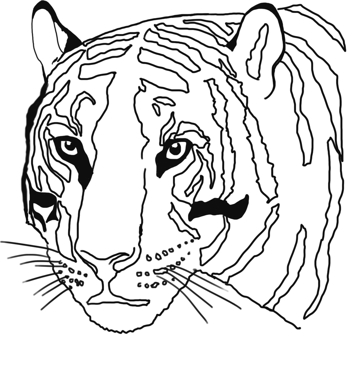 tiger-head coloring page