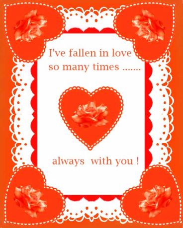 valentines day cards falling in love