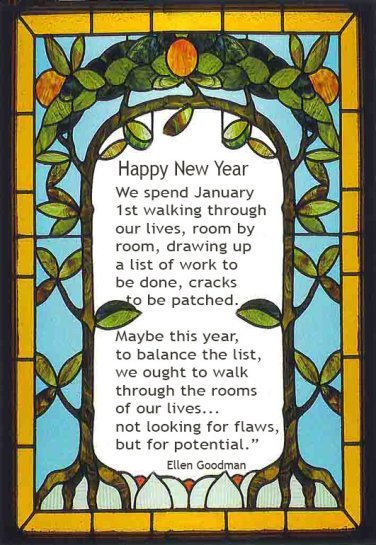 art nouveau New Year card