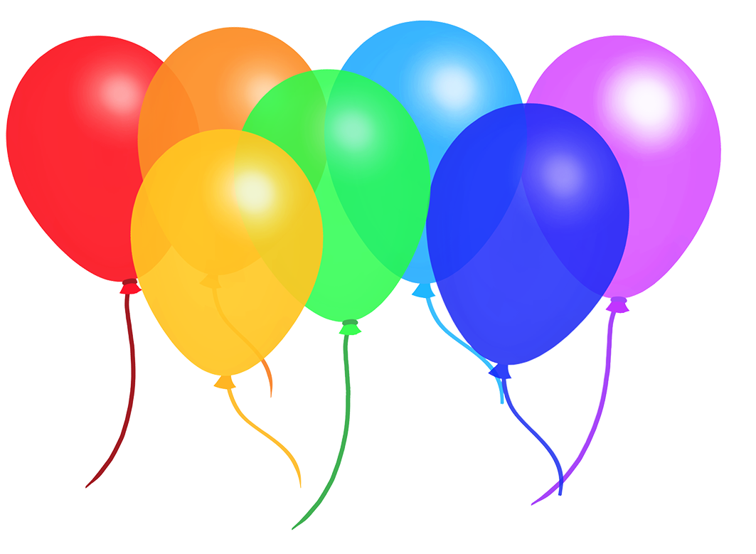 colorful rainbow balloons