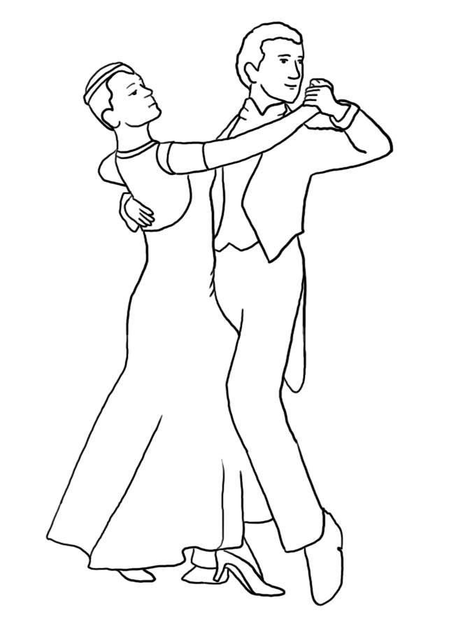 Tango coloring page