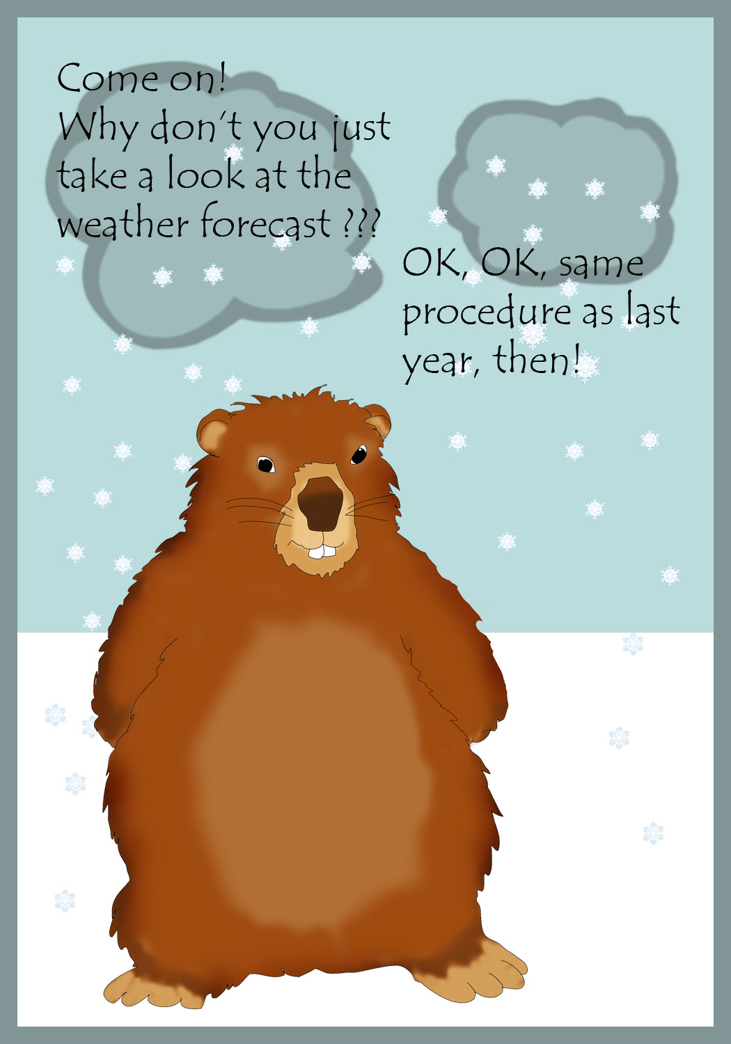 Funny Groundhog Day card