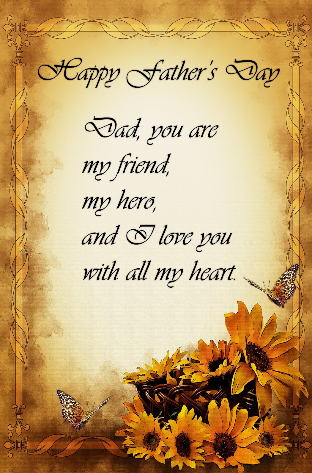father's day poem with flowers