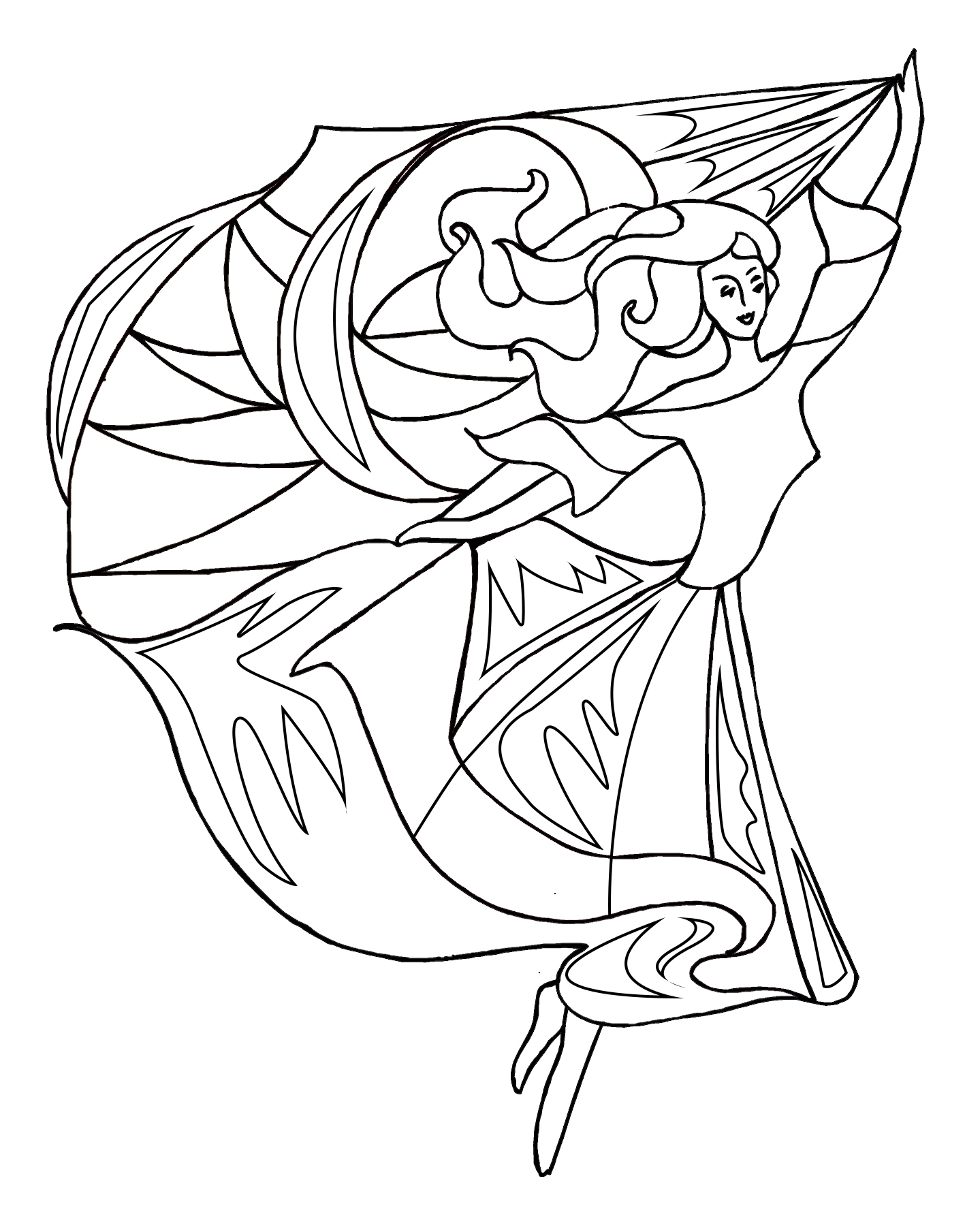 dance coloring page with scarfs