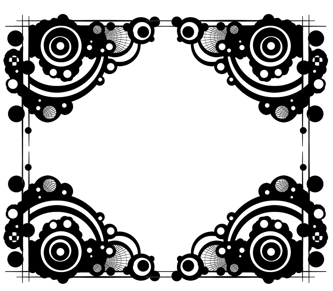 frame black white circles