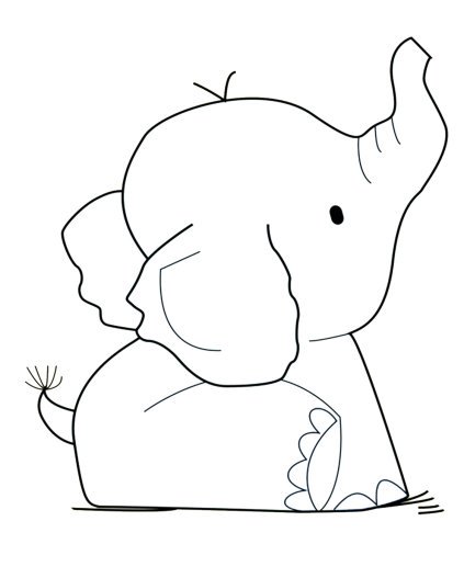 coloring baby elephant