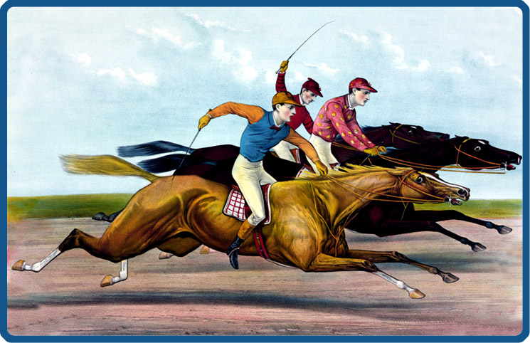 horse racing clipart