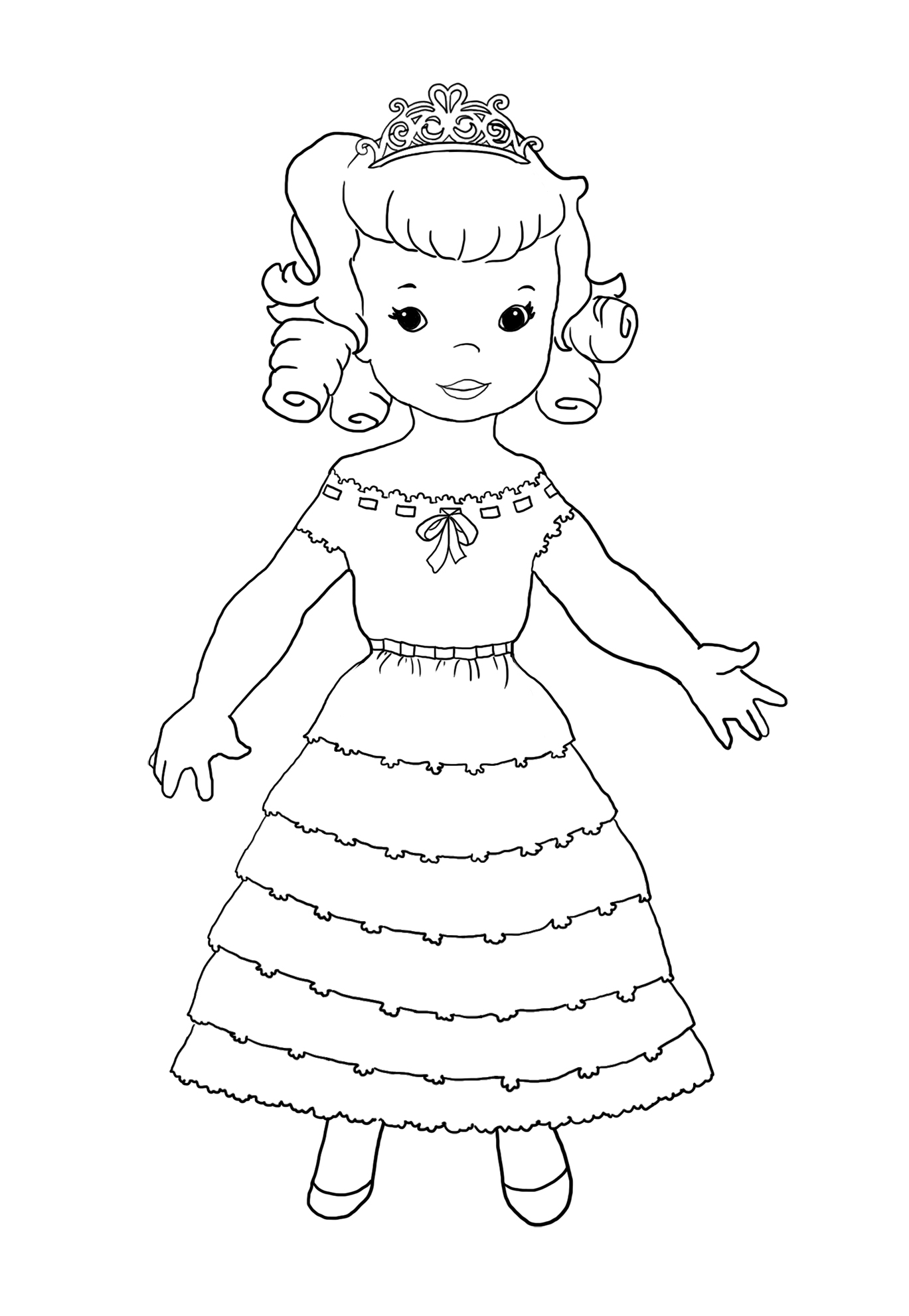 sweet princess coloring page