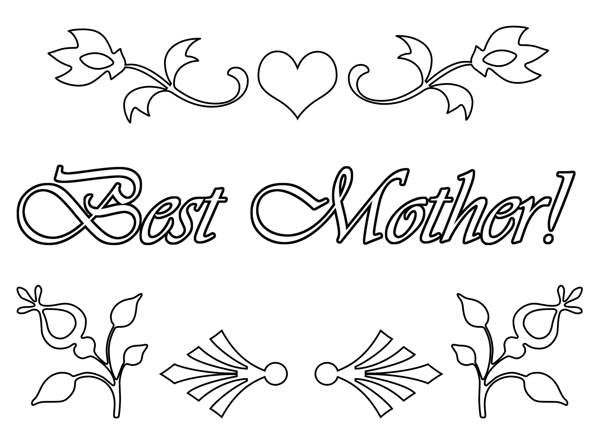 best mother coloring page