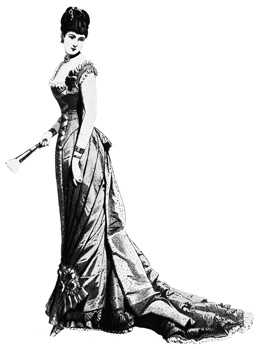 woman's newest fashion evening dress 1879