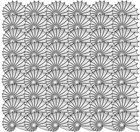 Art Deco pattern sea shells