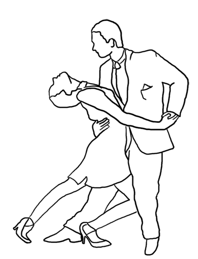 Argentine Tango coloring page