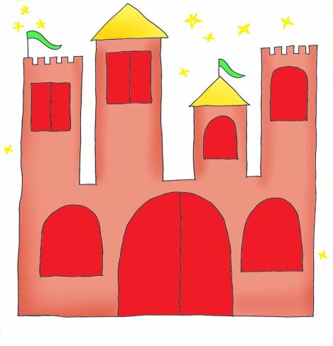 princess party castle for invitations