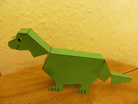 Folded dino for place cards or toy