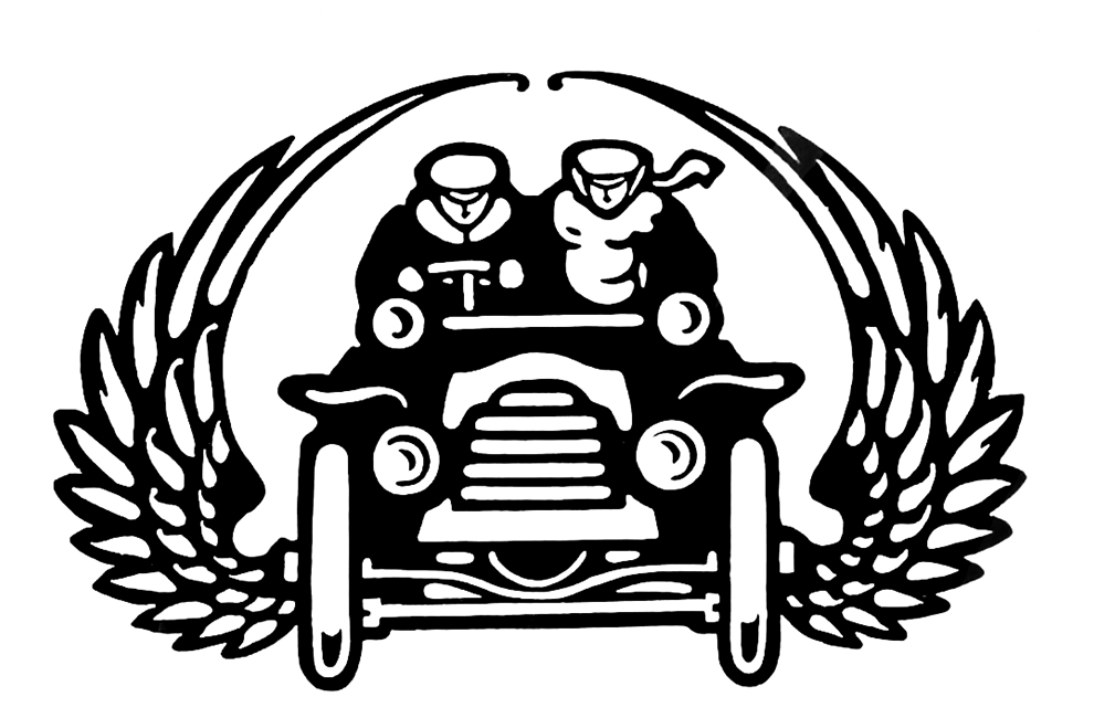 vintage car Art Nouveau style