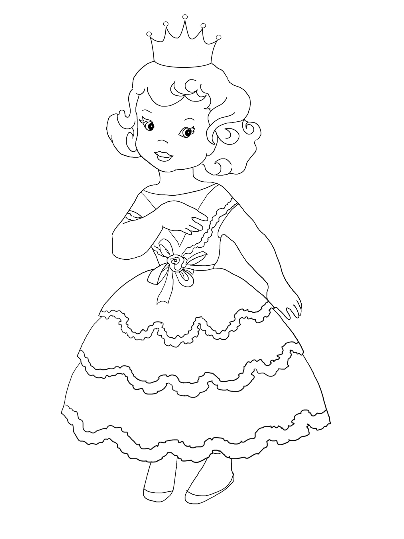 cute little princess coloring sheet