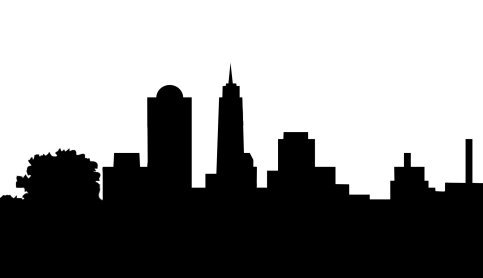silhouette clipart skyline of city