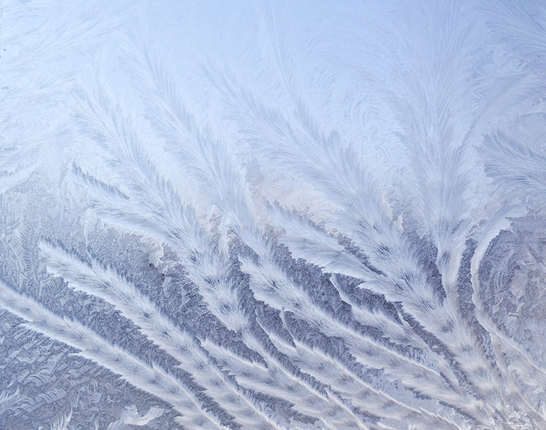 frosty pattern on winter window