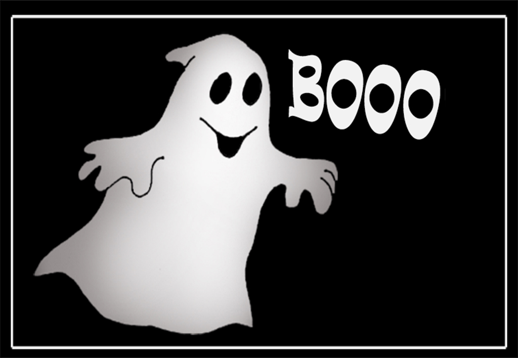 Cute boohing ghost for halloween