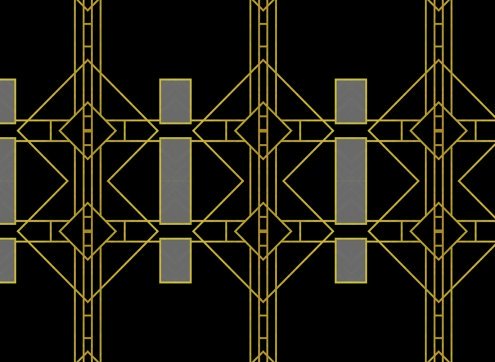 Art Deco background in black