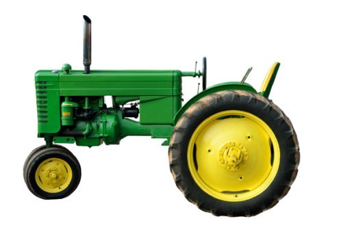 Green vintage tractor