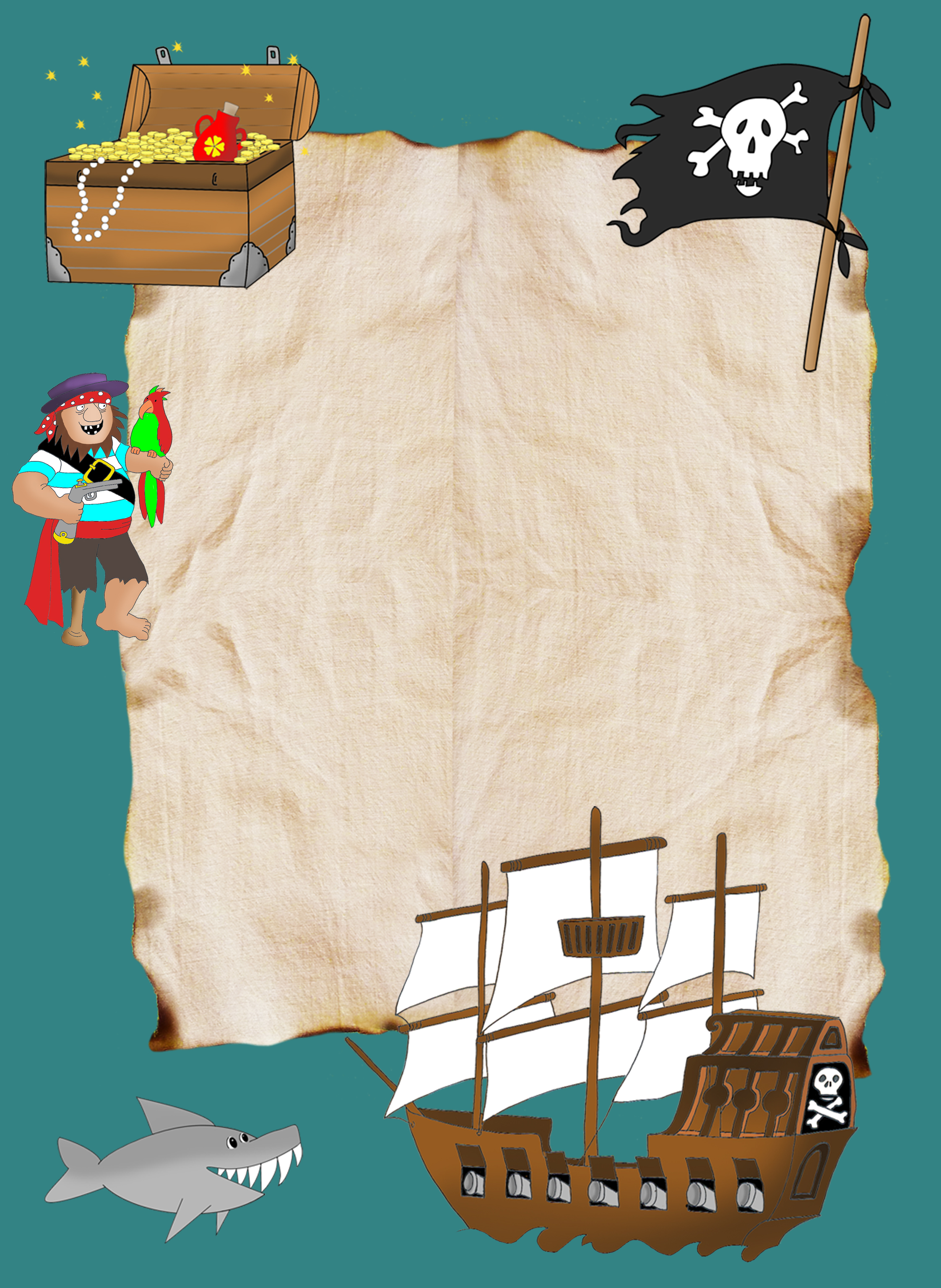 pirate treasure hunt map