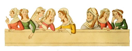 Medieval drawing 14th century